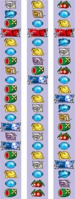 悪魔城ドラキュラII(悪魔城ドラキュラ2) リール配列