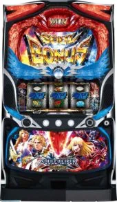 パチスロ ソウルキャリバー 筐体画像