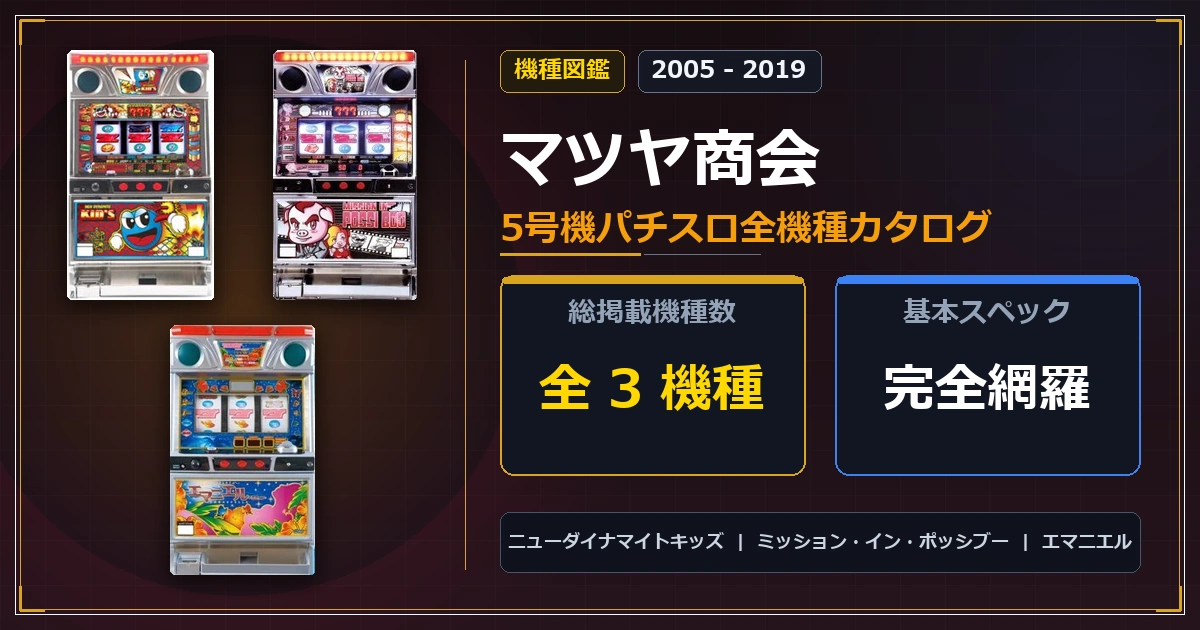 マツヤ商会 5号機全機種カタログ ニューダイナマイトキッズ ミッション・イン・ポッシブー エマニエル