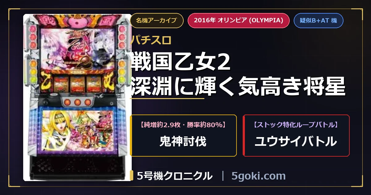 パチスロ 戦国乙女2～深淵に輝く気高き将星～ 公式アイキャッチ画像 アイキャッチ画像